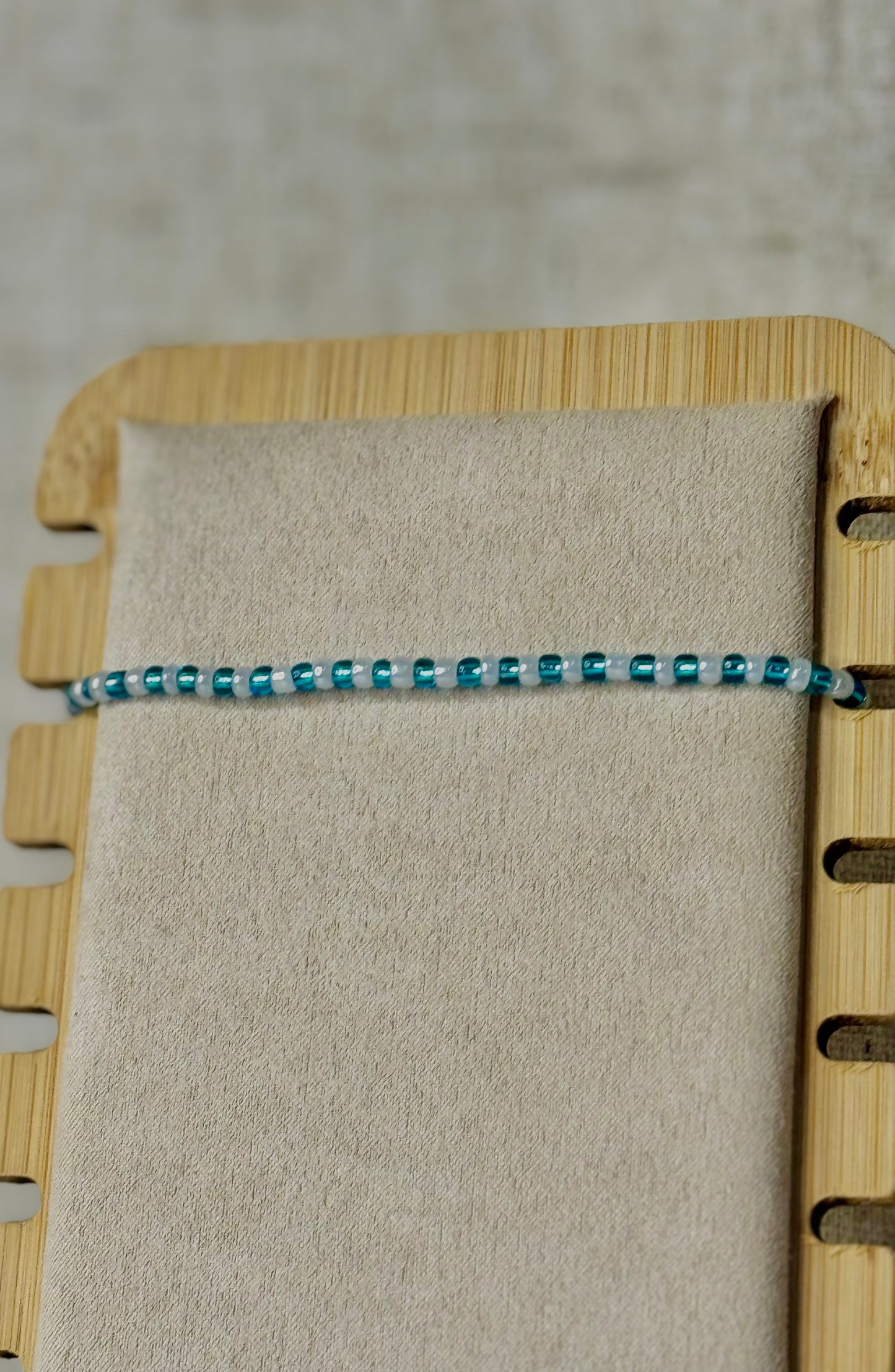 Teal & White Bracelet